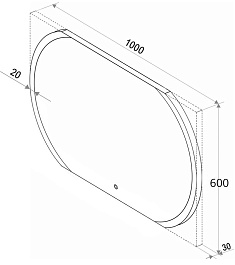 Бриклаер Зеркало Вега 100 бесконтактный сенсор – фотография-5